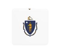 Aimants ronds magnétiques pour réfrigérateur Motif drapeau de l'État du Massachusetts pour une cuisine éclatante : durable avec magnétisme durable