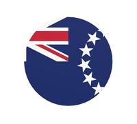 Aimants ronds magnétiques pour réfrigérateur - Motif drapeau des îles Cook - Durable - Avec magnétisme durable