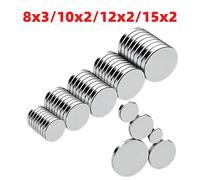 Aimants ronds pour réfrigérateur, 10x2/12x2/15x2 mm, aimants polyvalents pour réfrigérateur, pour travaux manuels, murs photo et fixation de documents 10x2mm-80pcs