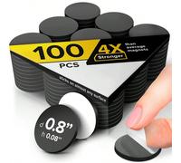 Aimants ronds pour réfrigérateur, autocollants magnétiques autoadhésifs puissants pour tableau blanc, tableau noir 100 morceaux d'aimants noirs 17,5x3 (18x3),10 pièces,5 pièces,50 pièces,30 piècesAima