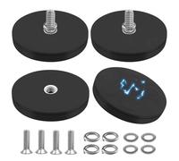 AimantsZ En NéodymeZ CaoutchoutésZ,4 Pièces Ø 66mm Aimant Néodyme Caoutchouté,Aimants Néodyme Caoutchoutés,Puissants Aimants Caoutchoutés Pour Véhicules,Bandes Lumineuses,Avec Accessoires De Montage