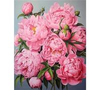 Aimaor Kit de Peinture par Numéros, Papillon Fleur Pivoine, Peinture Acrylique sur Toile, 30x40cm, Pour Adultes et Enfants, DIY, Non Pliante