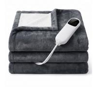 AIMAX Couverture chauffante avec arrêt automatique, 10 niveaux de chaleur | 10 niveaux de chaleur, minuterie de 9 heures, protection contre la surchauffe, avec fonction mémoire, câble amovible de 2,6 m