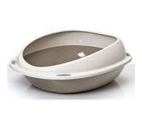 AIME Bac a litiere ovale avec rebord amovible - 57 x 40 x 19 cm - Pour chat G