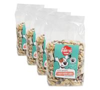 Aimé | Biscuits Petits Os 500g | Nourriture et Supplément Quotidien à Base de Calcium destiné au Chiot et Petit Chien | Récompenses, Friandises sans Conservateurs (Lot de 4)