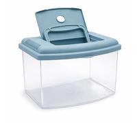 Aimé, Boîte Aquarium Plastique de Transport pour Poisson, avec Couvercle et Poignée Intégrée, L22 x l16 x h14 cm