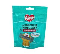Aime - Bouchées Musclées Boeuf, Friandise pour Chats Adultes, Nourriture pour Chat Riche en Viande, A Offrir Entres Les Repas en Récompense, Nouvelle Gamme pour Toutes Les Envies