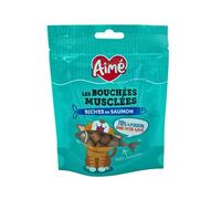 Aime - Bouchées Musclées Saumon, Friandise pour Chats Adultes, Nourriture pour Chat Riche en Poisson, A Offrir Entres Les Repas en Récompense, Nouvelle Gamme pour Toutes Les Envies