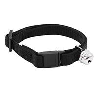 Aimé - Collier Chat Anti Étranglement - Noir, Taille Ajustable 18-28 cm, Grelot en Métal, Boucle de Sécurité, Nylon Uni, Pour Tous les Chats, Anti Étranglement, Boucle de Sécurité, Grelot en Métal