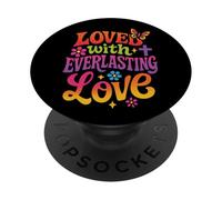Aimé d'un Amour éternel, Dieu Jésus, Foi chrétienne PopSockets PopGrip Adhésif