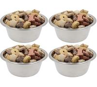 Aimé Ecuelle/Gamelle/Bol en INOX pour Chien 16,5 cm/0,75 L (Lot de 4)