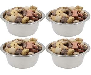Aimé Ecuelle/Gamelle/Bol en INOX pour Chien 16,5 cm/0,75 L (Lot de 4)