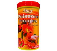 Aimé | Flocons pour poissons rouges | Nourriture Poisson Rouge | Aliment Complet à base de Nutriments Essentiels | Céréales et Extraits de Protéines Végétales | 50 g | 250 ml