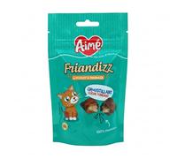 Aime Friandizz, Friandise pour Chat au Poulet Fromage, Nourriture pour Chat Adulte, Aliment Complémentaire Croustillant au Coeur Fondant, sans Sucres & Arômes Artificiels ajoutés, 15 Pièces/Jour