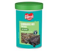 Aime Gammarus et Crevettes Séchées pour Tortue d'eau, Aliment Complet 100% Naturel, Flacon de 1 L - Lot de 2