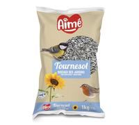 Aime Graines de Tournesol pour Oiseaux des Jardins - Sac de 1kg, Énergie Naturelle pour Oiseaux en Liberté - Lot de 3