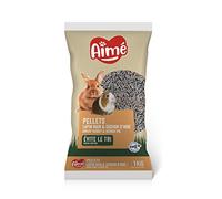 Aimé - Granulés Lapin Nain et Cochon d'Inde 1kg - Repas Complet - Apports Nutritionnels Garantis avec des Granulés Savoureux à Texture Croquante