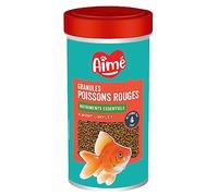 Aimé | Granulés pour Poissons Rouges | Nourriture Poisson Rouge | Aliment Complet à base de Nutriments Essentiels | Céréales, Poissons et sous-produits de Poisson | 110 g | 250 ml