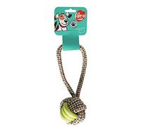 Aimé - Jouet pour Chien Lance Corde - Mix Corde Chien et Caoutchouc - Jouet Chien Souple et Robuste à Mâcher - Accessoire Chien pour Machouiller et Jouer - 23 cm