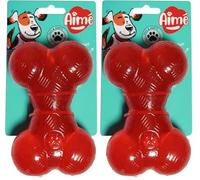 Aime Jouet Play Strong Bone 14 cm pour Chien (Lot de 2)