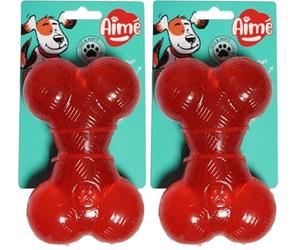 Aime Jouet Play Strong Bone 14 cm pour Chien (Lot de 2)