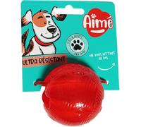 Aimé - Jouet pour Chien Play Strong Ball - Balle Chien Ultra Résistante - Accessoire Chien Facile à Ranger et Transporter - Jouet Chien Solide - Pour le Bien-Être du Chien - Couleur Rouge - 6 cm