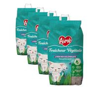 Aimé - Litière pour Chat Non Agglomérante - Contribue au Bien-Être de l'Animal - Douce et Agréable - Aux Fleurs Séchées de Lavande - Bonne Odeur Florale - sans Parfum Ajouté (Lot de 4)