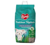 Aimé - Litière pour Chat Non Agglomérante - Contribue au Bien-Être de l'Animal - Douce et Agréable - Aux Fleurs Séchées de Lavande - Bonne Odeur Florale - sans Parfum Ajouté