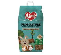 Aimé Prop'Nature Litière Végétale Super Absorbante Rongeurs À Granulés De Bois 10l