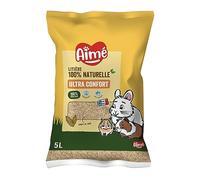 Aimé | Litière Végétale Petits Animaux 5L | Biodégradable et Absorbante à Rafle de Maïs | Lapin, Cochon d'Inde, Hamster, Souris, Cobaye | Jusqu'à 3 Semaines d'Utilisation
