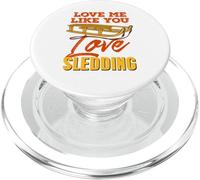 Aime-Moi comme la Luge Amour Neige Romantique PopSockets PopGrip pour MagSafe