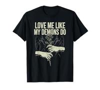 Aime-Moi comme Mes démons Font Dark Gothic pour la Saint-Valentin T-Shirt