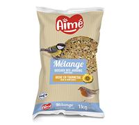 Aime Nourriture pour Oiseaux, Mélange de Graines Varié et Nourrissant, Sac de 1 KG, Pour Oiseaux du Ciel et Animaux Sauvages