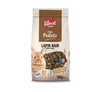 Aimé | Nutri'Pellets | Nourriture pour Lapin Nain | Aliment complet | Repas Granulé à base de Vitamines, Fibres et Céréales | Fabriqué en France | 900g