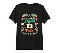 Aimé par Jésus Depuis 13 Ans, thème chrétien du 13e T-Shirt Haut de Gamme