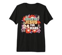 Aimé par Jésus Depuis 24 Ans, thème chrétien du 24e Anniversaire T-Shirt Haut de Gamme