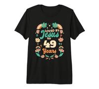Aimé par Jésus Depuis 49 Ans, thème chrétien du 49e Anniversaire T-Shirt Haut de Gamme