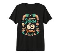Aimé par Jésus Depuis 69 Ans, thème chrétien du 69e Anniversaire T-Shirt Haut de Gamme