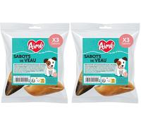 Aimé - Sabot de Veau pour Chien - Friandise pour Chien Saine - Favorise la Mastication de Longue Durée - A Donner Entre Les Repas - Réduit l'Anxiété et Le Stress - Bonne Santé Dentaire - x3 (Lot de 2)