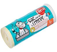 Aimé | Sacs Hygièniques Pour Litière Chat x8 Format Universel 50x38.5 cm | Sacs pour Bac à Litière avec Poignées Refermables pour le Bien-Être de votre Chat