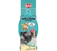 Aimé - Tapis à Lécher Poisson Bleu - Jouet pour Chat Apaisant - Jeu Chat Fabriqué en Caoutchouc de Qualité Alimentaire - Active Les Stimulis du Goût et de l'Odorat - Tapis Lavable - 20 cm