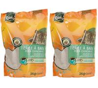 Aimé | Terre à Bain pour Chinchilla | Fond de Cage | Fabriquée à Base de Minéraux Naturels | Entretient et Lustre Le Poil du Chinchilla | Hygiène et Bien-Être du Rongeur | 3 Kg (Lot de 2)