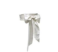 AIMECHA Eyrie Ceinture de mariage pour occasions spéciales 10,2 cm de large double face, ivoire, M