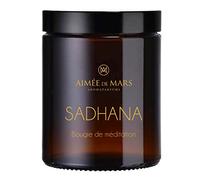 AIMÉE DE MARS - Bougie Parfumée Naturelle Sadhana - 150g - Cire végétale & huiles essentielles - Parfum d’ambiance apaisant (bois de santal, orange douce), fabrication artisanale française