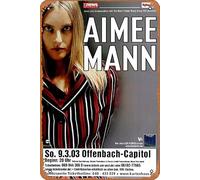 Aimee Mann - Lost In Space, Frankfurt 2003 - Konzertplakat Plaque en métal - 20,3 x 30,5 cm - Décoration murale vintage rétro