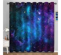 Aimego Galaxy Blackout Curtains Univers d'espace Universe nbuleuse Night Decor Starry pour enfants Boys adolescents Chambre salon Window Window