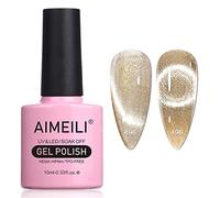 AIMEILI 10ml Vernis Semi Permanent Magnétique Holographique 9D Cat Eye Vernis à Ongles Gels Caméléon Oeil de Chat Phantom - Champagne (496)