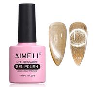 AIMEILI 10ml Vernis Semi Permanent Magnétique Holographique 9D Cat Eye Vernis à Ongles Gels Caméléon Oeil de Chat Phantom - Or (500)