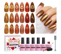 AIMEILI 6 Couleurs 10ml Vernis Semi Permanent Magnétique avec Bâton, Holographique Métavers Cat Eye Vernis à Ongles Gels Caméléon Oeil de Chat Phantom - KIT 68