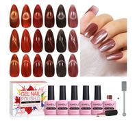 AIMEILI 6 Couleurs 10ml Vernis Semi Permanent Magnétique avec Bâton, Holographique Métavers Cat Eye Vernis à Ongles Gels-KIT69